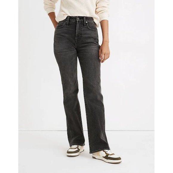 MADEWELL NWT Curvy '90s High Rise Bootcut Jeans Lindale Wash Black Womens 26 - Picture 1 of 12